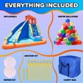 thumbnail image 6 of Sportspower Big Wave II Inflatable Water Slide with Climbing Wall & Splash Pool, Backyard Water Park for Kids, Blow Up Waterslide, Water Balloons Included, 6 of 8