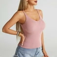 thumbnail image 4 of tarylea Camisole Tops for Women Spaghetti Strap Sleeveless Shirts Deep V Neck Ribbed Going out Tops Slim Fitted Basic Tees, 4 of 7
