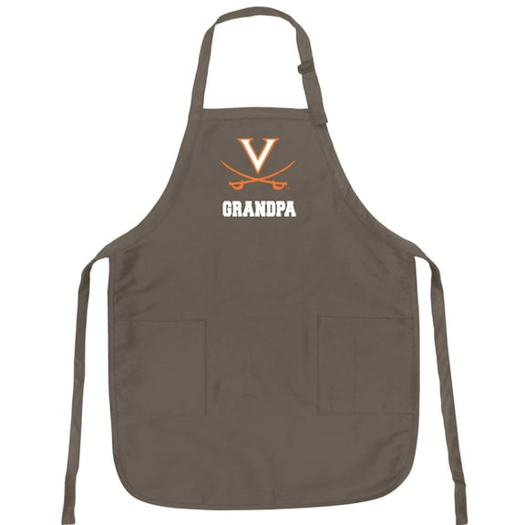 University of Virginia Grandpa Apron UVA Grandpa APRONS w/ Pockets & Adjustable Neck