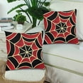 thumbnail image 2 of MKHERT Colorful Spider Web Art Pillowcase Pillow Protector Cushion Cover 18x18 inch,Set of 2, 2 of 2
