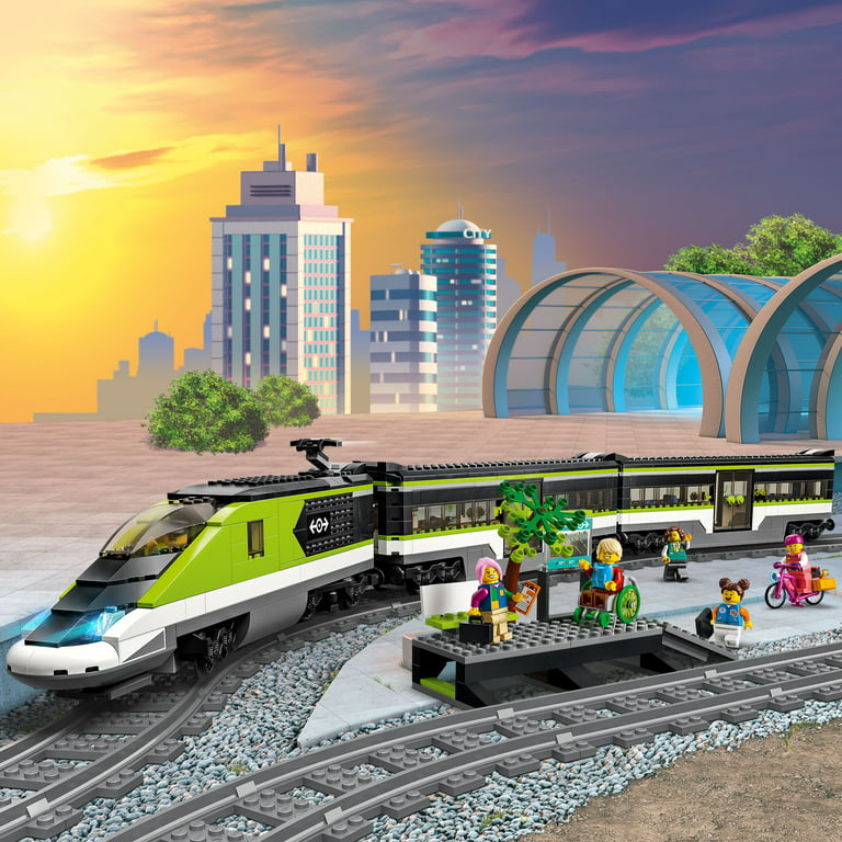 Lego City Set of 3: 60337 Passenger Express Train, 60238 Turnouts & 60205  Rails