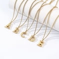 thumbnail image 2 of PAURO Initial Necklaces Stainless Steel A-Z Letter Pendant Couple Necklace for Men Women Gold T, 2 of 5