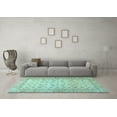 thumbnail image 3 of Ahgly Company Indoor Square Oriental Light Blue Traditional Area Rugs, 5' Square, 3 of 4