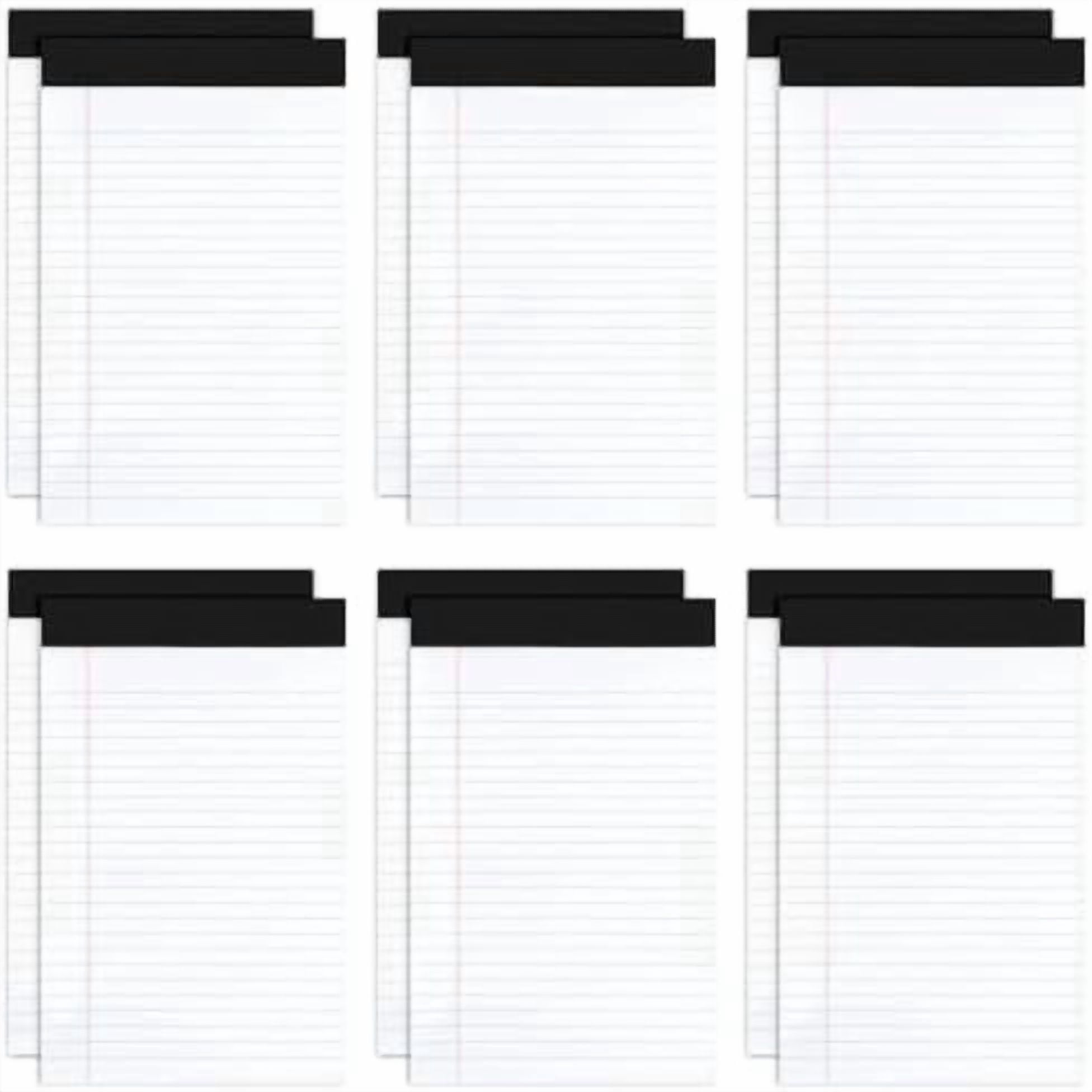Tekola Note Pads 5x8 12 PCS, Small Legal Pads 5x8 White College Ruled for Work, Perforated White Legal Notepads Lined Paper - 30 Sheets Per Notepad