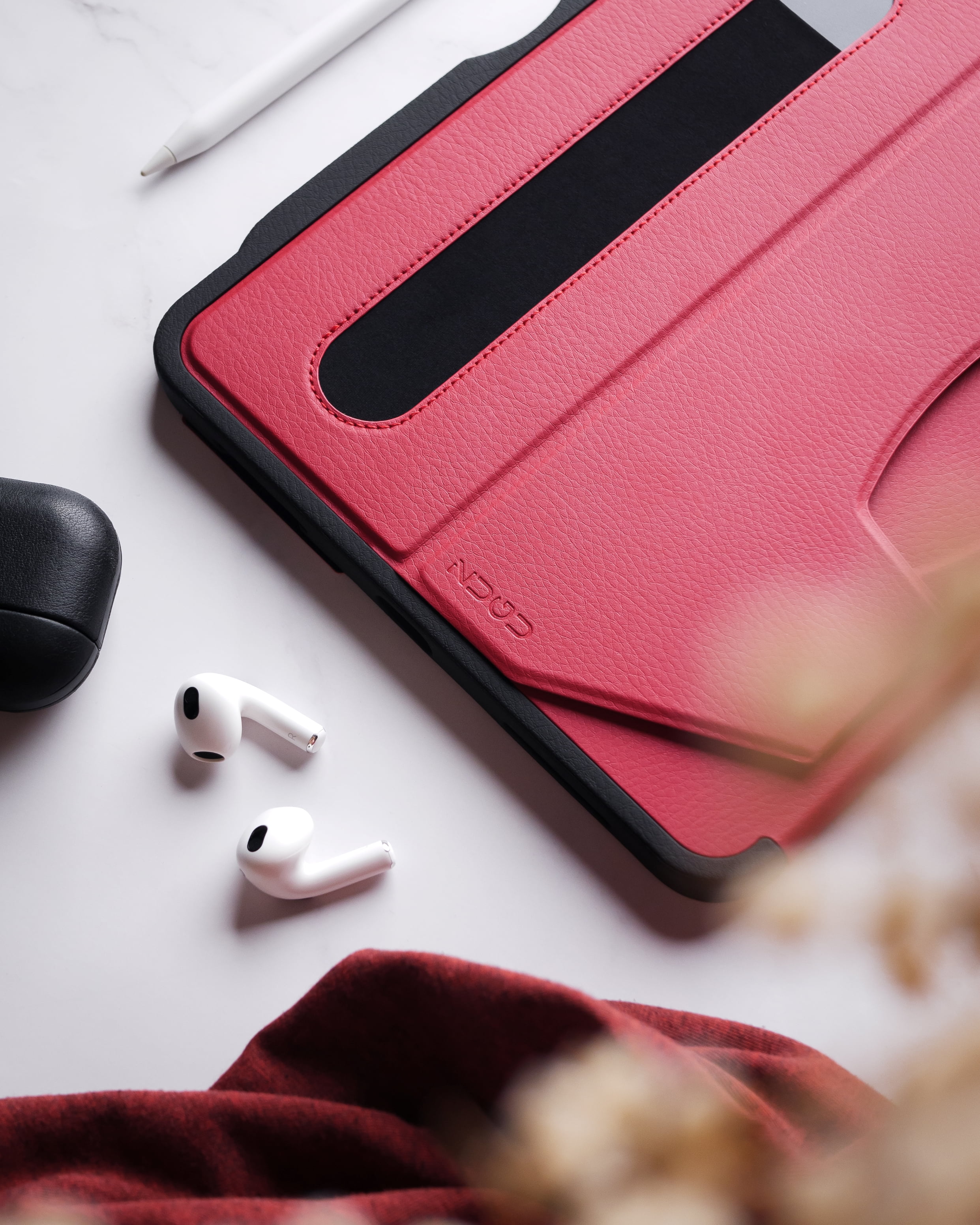 ZUGU Case for iPad Pro 11 inch (1st, 2nd, 3rd & 4th Gen) 2018/2020/2021/2022 - Slim Protective Case - Wireless Apple Pencil Charging - Convenient Magnetic Stand & Sleep/Wake Cover - Cherry Red