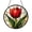 Acrylic 3.5 Inch, variant on Stained Glass Tulip Bloom Window Hanging Art2101