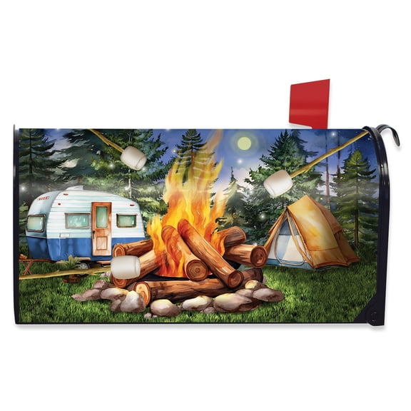 Briarwood Lane Summer Mailbox Cover  - Standard Size - Roasting Marshmallows For Summer Mailbox Cover