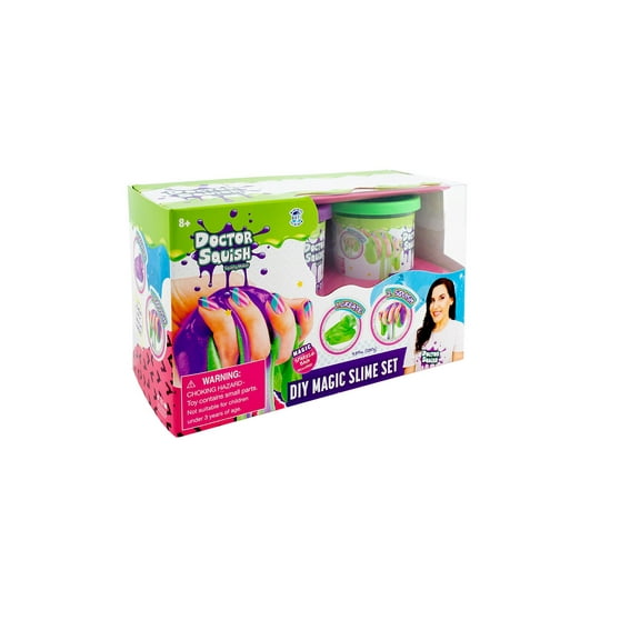 Doctor Squish Diy Magic Ages 8 Slime Set with Bag of Sparkles, Twin Pack, Green/Purple