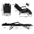 thumbnail image 6 of Portable Dual Purpose Black Folding Reclining Chair for Outdoor Relaxation, 6 of 13