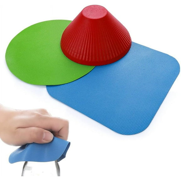 3 pcs Jar Gripper Multi Purpose Reusable Rubber Gripper Jar Opener, Gripper Rubbe Jar for Seniors With Weak Hands Gripper Rubber Jar, Multi-Purpose Bottle Lid Openers Fit