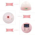 thumbnail image 4 of Newxiaaa 2024 New Digital Clock With Date And Week, Alarm Clocks for Bedrooms With Battery Large Screen Display Digital Clock Small Bedside Clock, for Christmas Gifts (Pink), 4 of 7