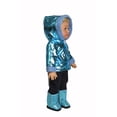 thumbnail image 3 of Metallic Blue Puffer Coat & Pants for 18-Inch Dolls | Dolls Clothes | American Fashion World, 3 of 6