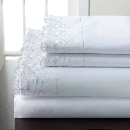 Hotel Lace Microfiber Sheet Set