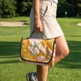 thumbnail image 4 of Psesaysky Golf Cart Seat Covers with 4 Pockets Tropical Orange Floral Non-slip Seat Blanket Golf Cart Accessories Decor for Women Men, Suits Yamaha, Club Car and Other 2 Person Seats, 4 of 8