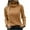 Gold, variant on LOVZFMLL Sweaters for Women Acrylic Turtleneck Ribbed Pullover Solid Color Basic Casual Undershirt Relaxed Fit Tops Warm Fall Winter Clothes