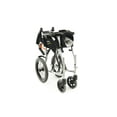 thumbnail image 4 of Silla de ruedas ergonómica ultraligera Karman S-2512 de 8 kg, asiento de 45 cm con reposapiés extraíble, color plateado, 4 of 5