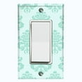 thumbnail image 1 of Metal Light Switch Plate Cover Damask Teal DAM005, 1 of 13