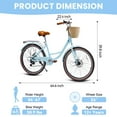 thumbnail image 2 of Linor 24 Inch Cruiser Bike for Women, Lightweight Step-Through Bicycle, 2 of 7
