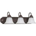 thumbnail image 2 of Nuvo 60/325 Three Wall-Vanity Light Fixture, 3, Old Bronze/Alabaster Glass, 2 of 6