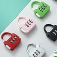 thumbnail image 2 of Mini Padlock 3-digit Combination Lock Resettable Luggage Locks Weather-proof, 2 of 17