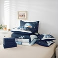 thumbnail image 6 of Manfei Cartoon Christmas Snowman 7-Piece Bedding Comforter Set,Merry Xmas King Bedding Sets,White Blue Bed Sheets For Kids,Super Cozy Room Decor Reversible, 6 of 8