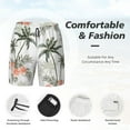 thumbnail image 5 of Lsque Mens Swim Trunks Vintage Palm Trees Pattern - Bathing Suit Compression Liner - Beach Swim Shorts Swimwear - (S-3XL) - Stretch Quick Dry -Small, 5 of 9