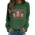 thumbnail image 2 of Christmas Sweatshirts for Women 2025 Have Yourself A Mooey Little Christmas Highland Cow Graphic Sweatshirt Pullover Tops, 2 of 5