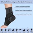 thumbnail image 2 of HSHDLDF 2 Packs Breathable Ankle Brace, Ankle Support Sleeve with Compression Ankle Wrap for Plantar Fasciitis, Ankle Sprain, Ankle Swelling, Joint Pain, Fits All for Women Men, 2 of 7