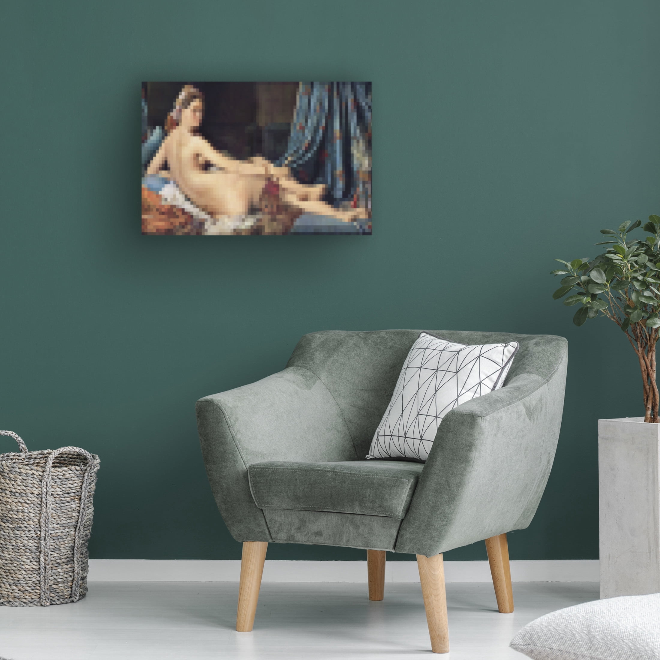 Trademark Fine Art Studio W  Pixelated Masters_figures VI Canvas Wall Art