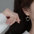 thumbnail image 2 of Solid 925 Sterling Silver 1.8CM Hollow Heart Drop Earrings for Women Teens Sweet Love Dangle Earrings, 2 of 11