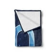 thumbnail image 2 of 30th Birthday Soft Flannel Fleece Throw Blanket, Modern Design with Polygonal Effect Emblem Starry Night Sky Image, Cozy Plush for Indoor and Outdoor Use, 50" x 60", Dark Blue Turquoise, by Ambesonne, 2 of 5