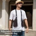 thumbnail image 2 of 2026 New Premium Leather Adjustable Underarm Shoulder Bag for Men, Anti-Theft Hidden Adjustable Strap(Black), 2 of 6
