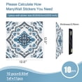 thumbnail image 6 of DEWOO Peel and Stick Floor Tile, Peel and Stick Flooring Self Adhesive, Waterproof Vinyl Flooring Suitable for Bathroom, Kitchen, Blue(12 x 12 In, 10PCS), 6 of 10