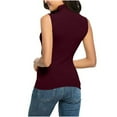 thumbnail image 4 of lmcalzta High Neck Tank Tops for Women Sleeveless Slim Fitting Dressy Casual Shirts Summer Comfy Tees, 4 of 6