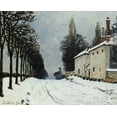 thumbnail image 2 of Sisley, Alfred 14x12 White Modern Wood Framed Museum Art Print Titled - Snow On The Road Louveciennes, 2 of 4