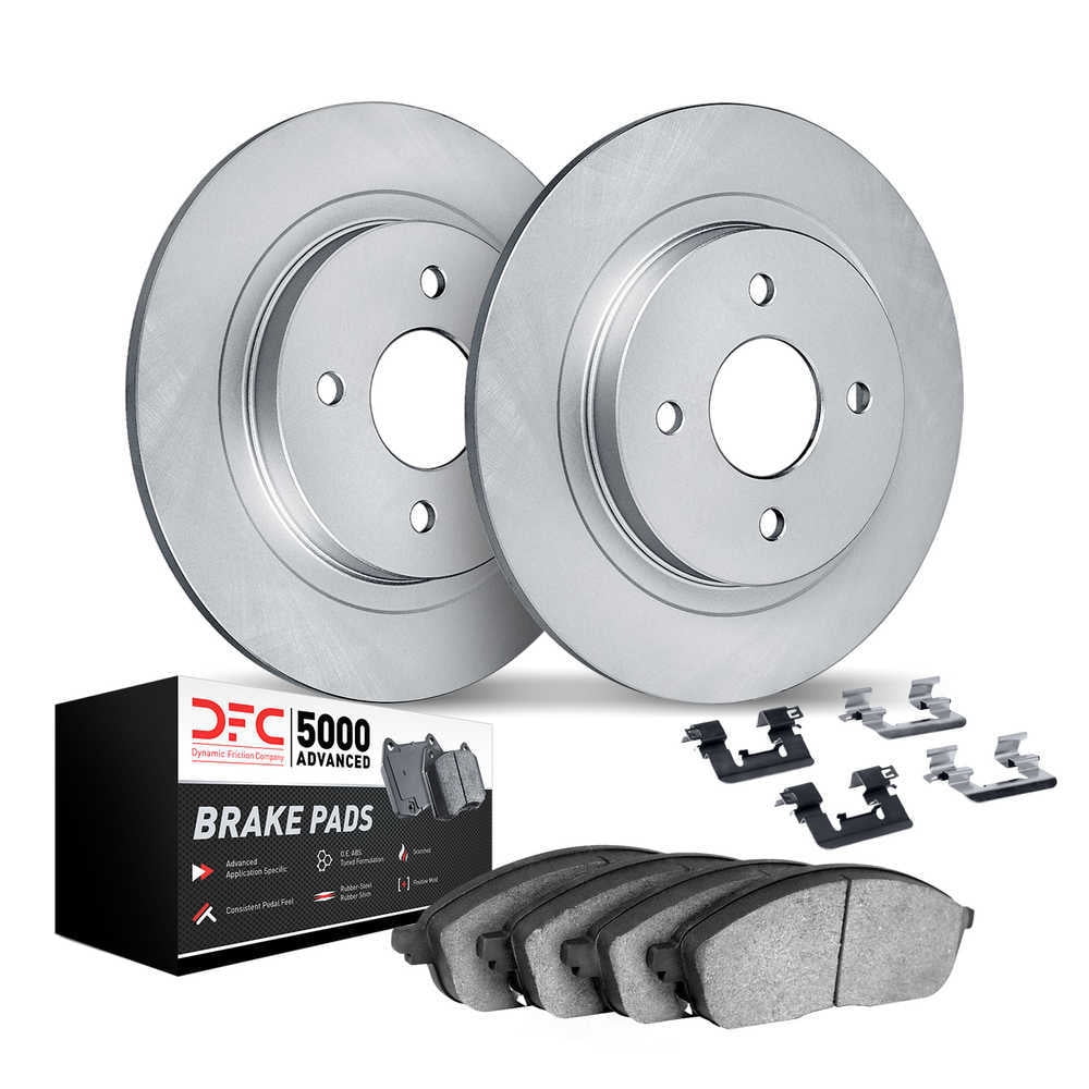 Dynamic Friction Company 4512-67074 DFC GEOSPEC Coated Rotors with 5000 Brake Pads - Ceramic and
