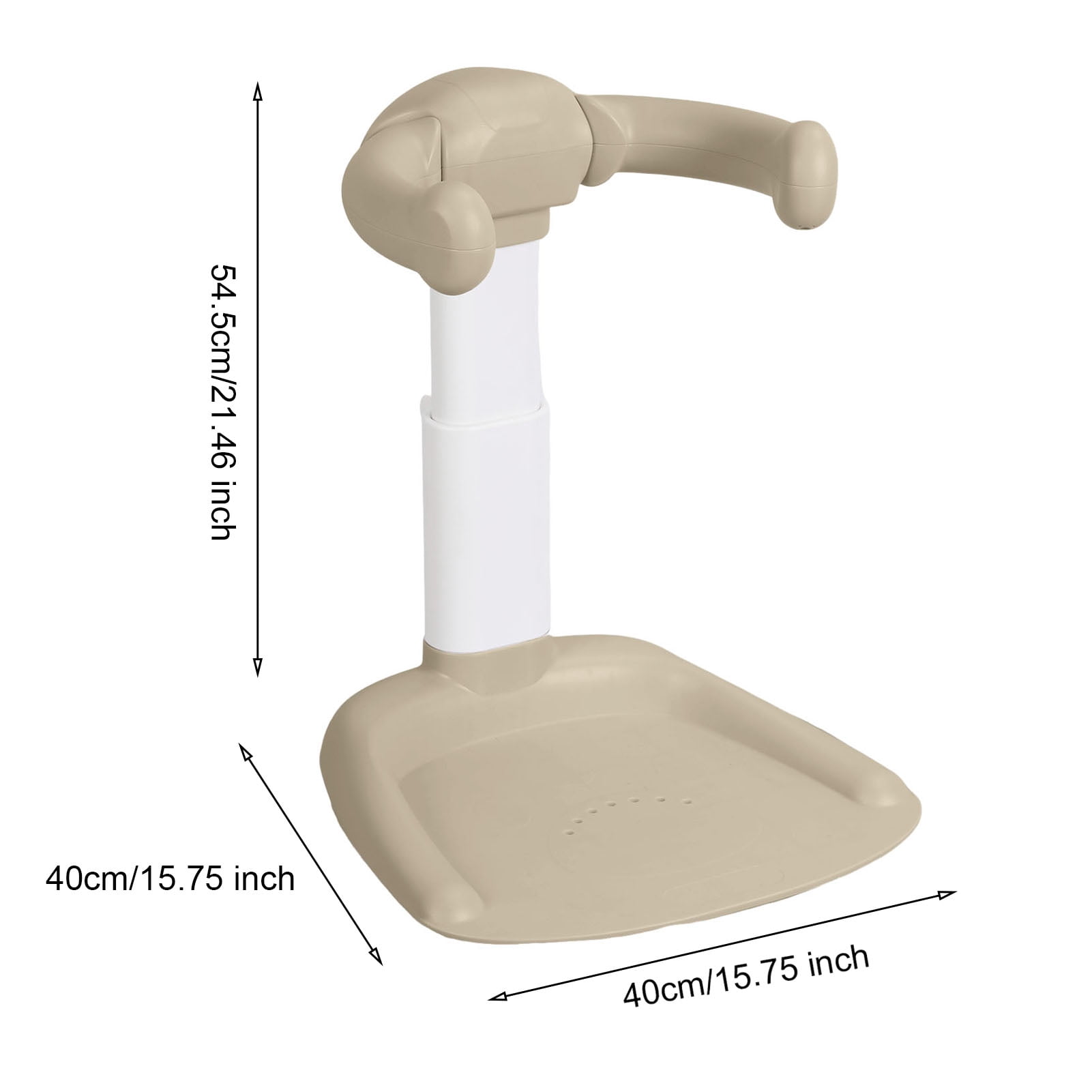 Foldable Baby Shower Stand Adjustable Height Anti Slip Pad 6 to 36 Months Bathing Support