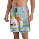 thumbnail image 2 of Balery Kawaii Sushi Characters Delight Traje de Baño Estilo Hawaiano para Hombre, Shorts de Secado Rápido con Bolsillos-Medium, 2 of 6