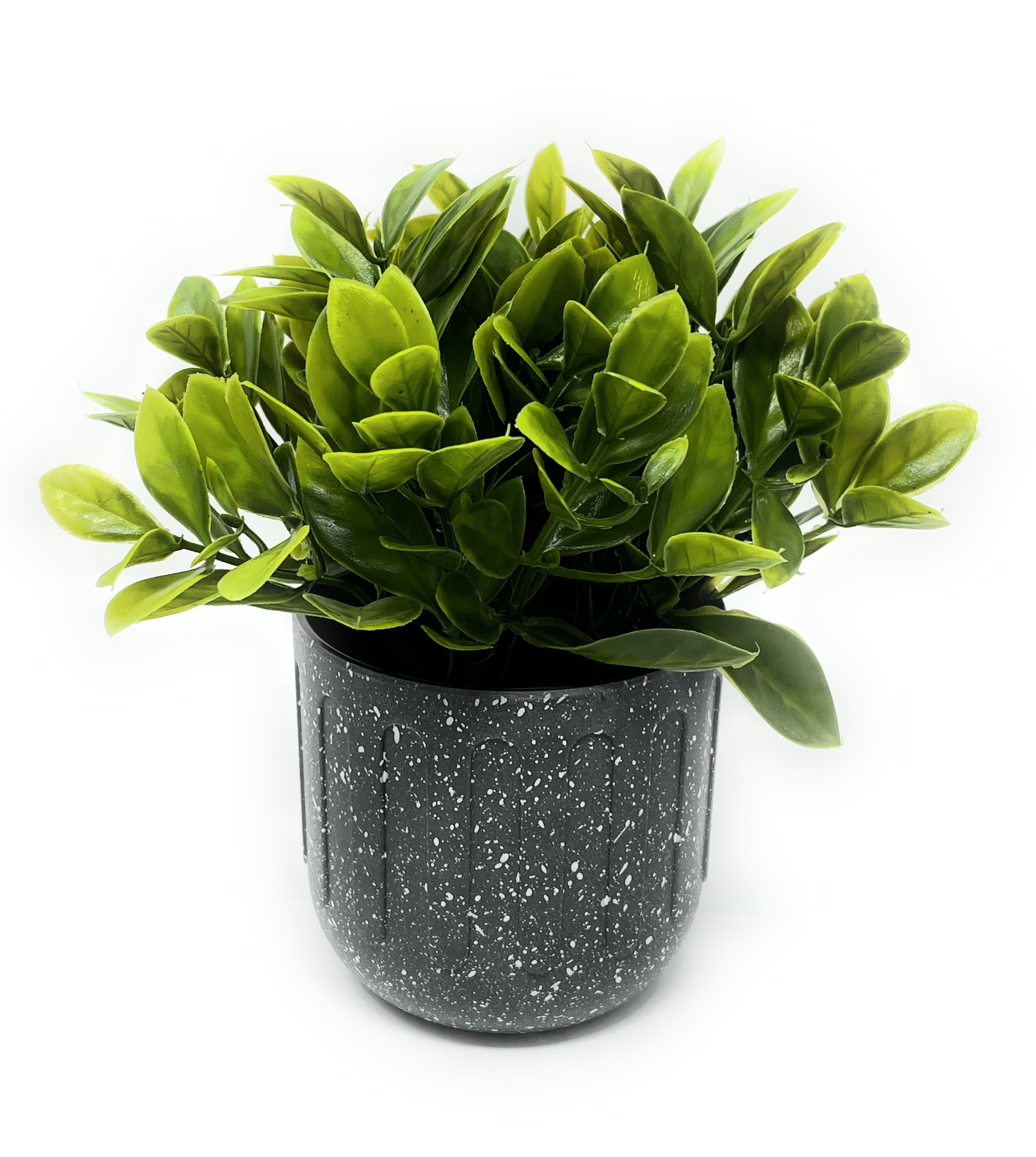 Nature's Mark 7.5”H Artificial Greenery Plant in Gray Plastic Pot