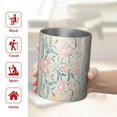 thumbnail image 5 of 12oz Coffee Tumblers Pink Floral Pattern Stainless Steel Vacuum Insulated Travel Tumbler Coffee Cups Mug with Lid and Straw with Cleaning Brush for Cold & Hot Drinks, 5 of 5