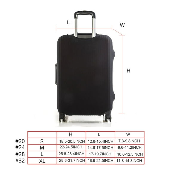 Laikoutd Spandex Travel Luggage Cover Suitcase Protector Bag Fits 20-32 Inch Luggage