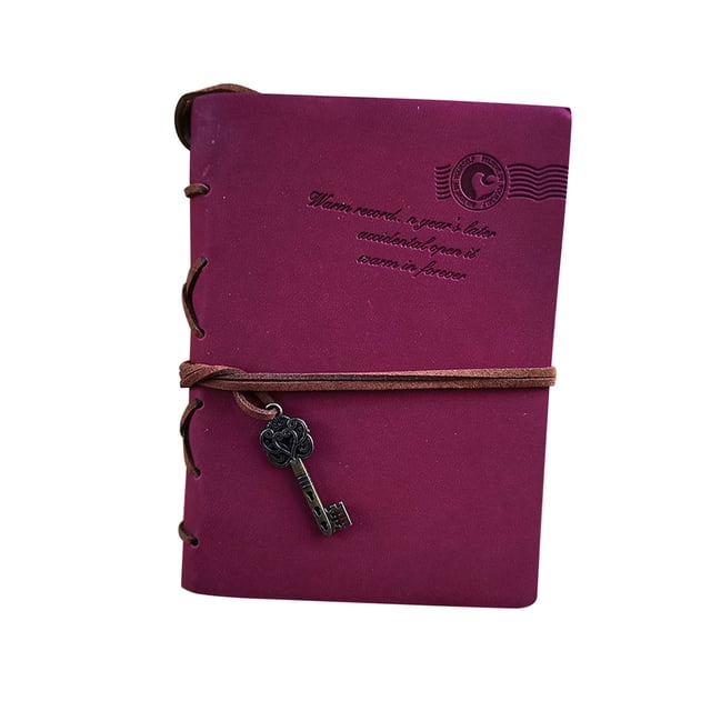 Vintage Key String Notebook, Travel Diary Journal, Lined Pages for Writing, Compact Leather Style Diary, Gift for Men Women