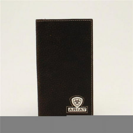 Ariat® Men's Shield Logo Conch Dark Brown Rodeo Wallet A35467282
