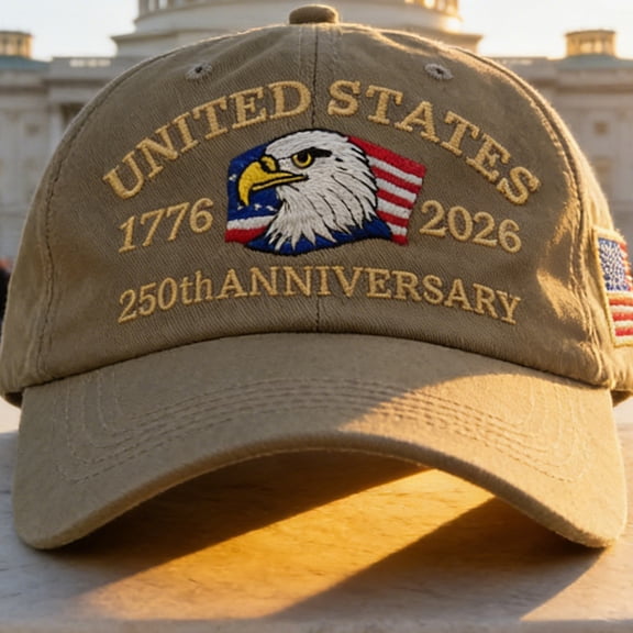 250th Anniversary Eagle Flag Hat America USA Baseball Cap Embroidered 250 Year Patriotic Cap Father Gift