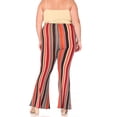 thumbnail image 3 of Women's Plus Size High Waisted Palazzo Pants Soft Stretch Print and Solid Flare Leggings, 3 of 5