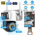 thumbnail image 4 of 4MP Dual Lens Wireless IP Camera, 2.4GHz & WiFi Camera Outdoor PTZ Smart Home Security IR Cam IP66 Waterproof, 4 of 12
