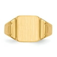 thumbnail image 4 of 14K Yellow Gold Ring Band Signet 9.5x8.5mm Closed Back, Size 9, 4 of 5