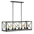 thumbnail image 6 of JONATHAN Y Ferme 39" 8-Light Adjustable Iron Farmhouse Industrial LED Dimmable Pendant, Oil Rubbed Bronze, 6 of 8