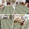 thumbnail image 5 of 5'x8' Area Rugs, Sage Green Boho Indoor Outdoor Area Rug for Living Room Bedroom, Vintage Ethnic Tribe Abstract Art Geometric Washable Bathroom Rugs Kitchen Floor Carpet Mats Home Decor Aesthetic, 5 of 8