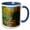 Blue/White, variant on 3drose, Alaska, Denali National Park. a Hiking Trail Through Fall Foliage., 15oz Mug